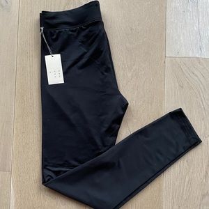 Black Leggings Thick Waist in Medium Full Length, Basics Layering Piece